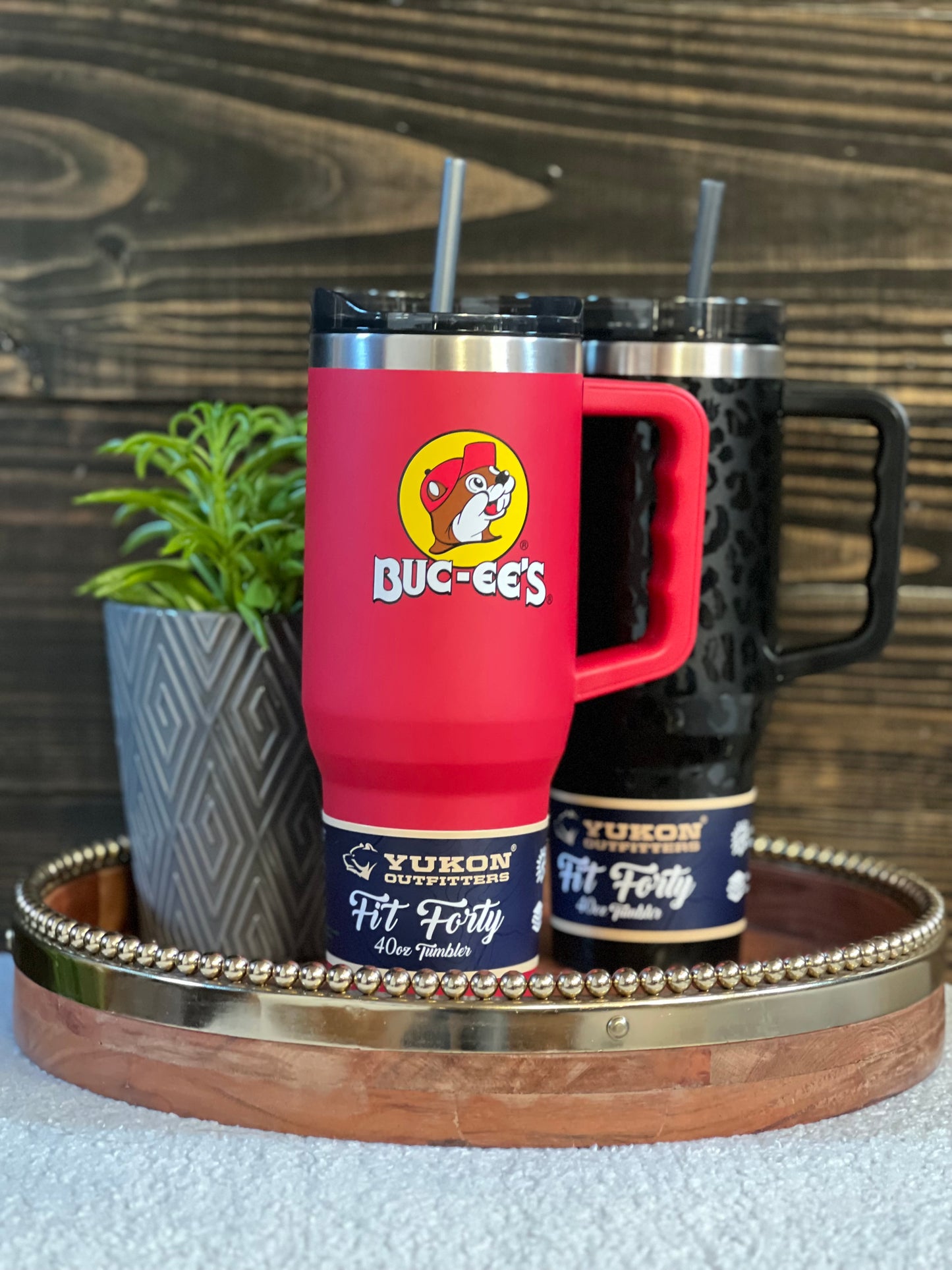 Buc-ee's Tumbler; Fit Forty Rose Gold Leopard, Gold Leopard, Pink, Lavender